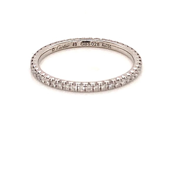Étincelle de Cartier Eternity Diamond Wedding Band 0.50 ct. 18K W Gold SZ 5.75 - Picture 6 of 11